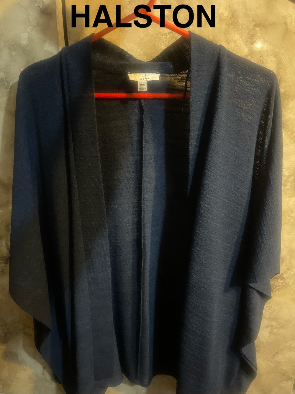 Women’s Navy Open-Front Sweater Cardigan